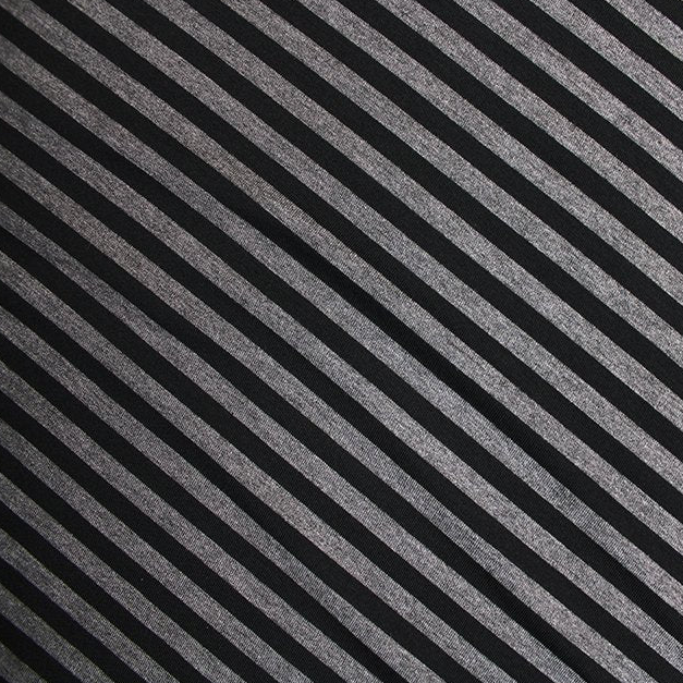 Grey and Black Stripes | Jersey 1.1m Remnant