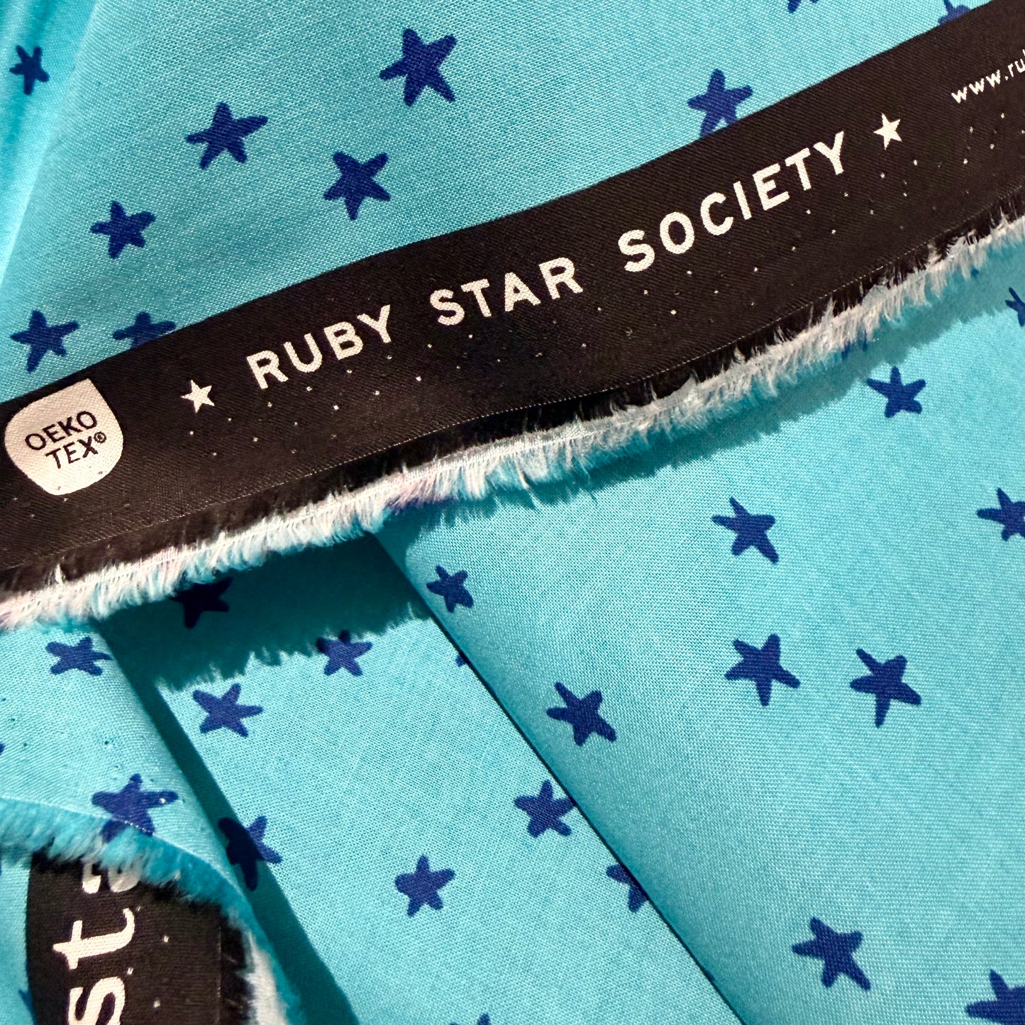 Starry in Turquoise by Alexia Marcelle Abegg | Cotton