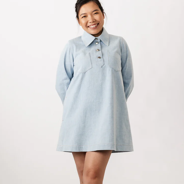 Loviisa Denim Dress Size 4-28 | Paper Pattern