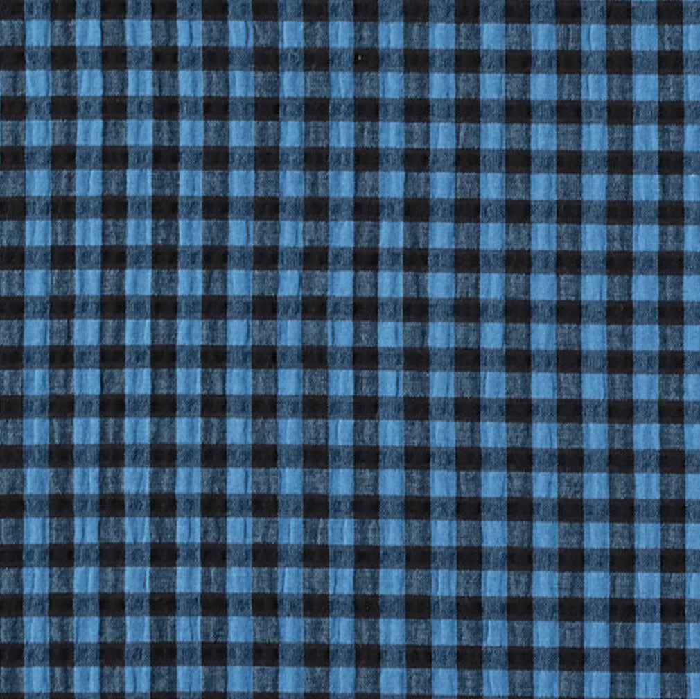 Rowan Gingham Seersucker | Indigo & Black