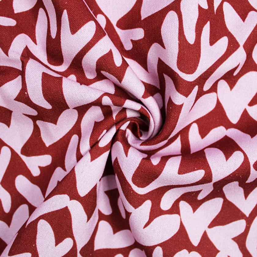 Collage Hearts | Viscose Linen Mix