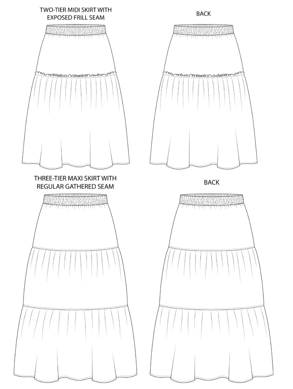 Luella Skirt Size 6-34 | Paper Pattern