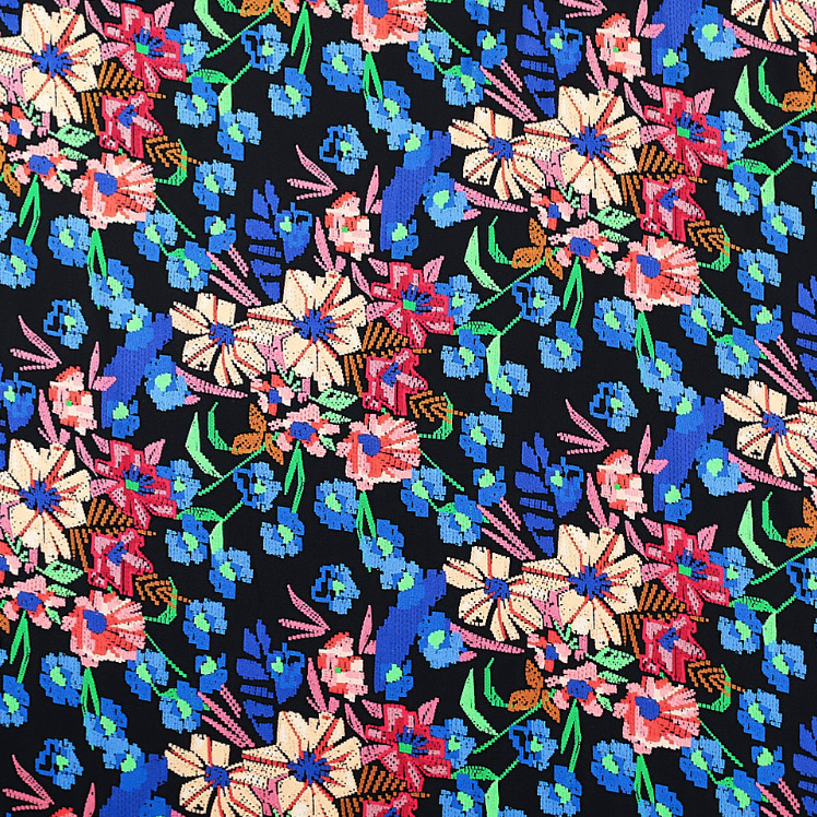 Jamelia Viscose Crepe | Black