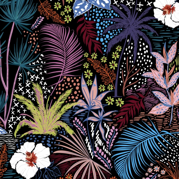Nighttime Flowers | Digital Cotton