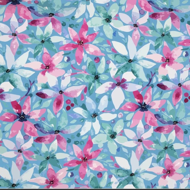 Pastel Painted Flowers | Linen Mix