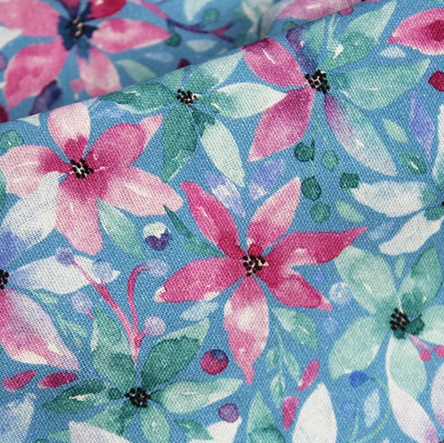 Pastel Painted Flowers | Linen Mix