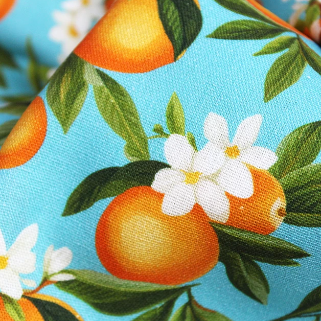 Fresh Oranges | Linen Mix