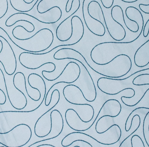 Swirly Lines in Blue| Cotton