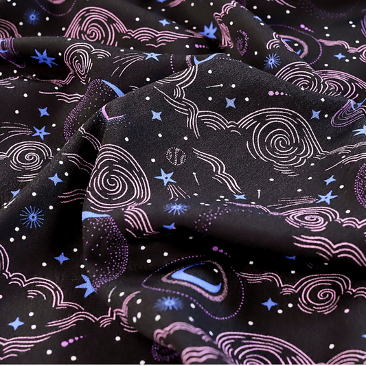 Cosmo Viscose Crepe - Black