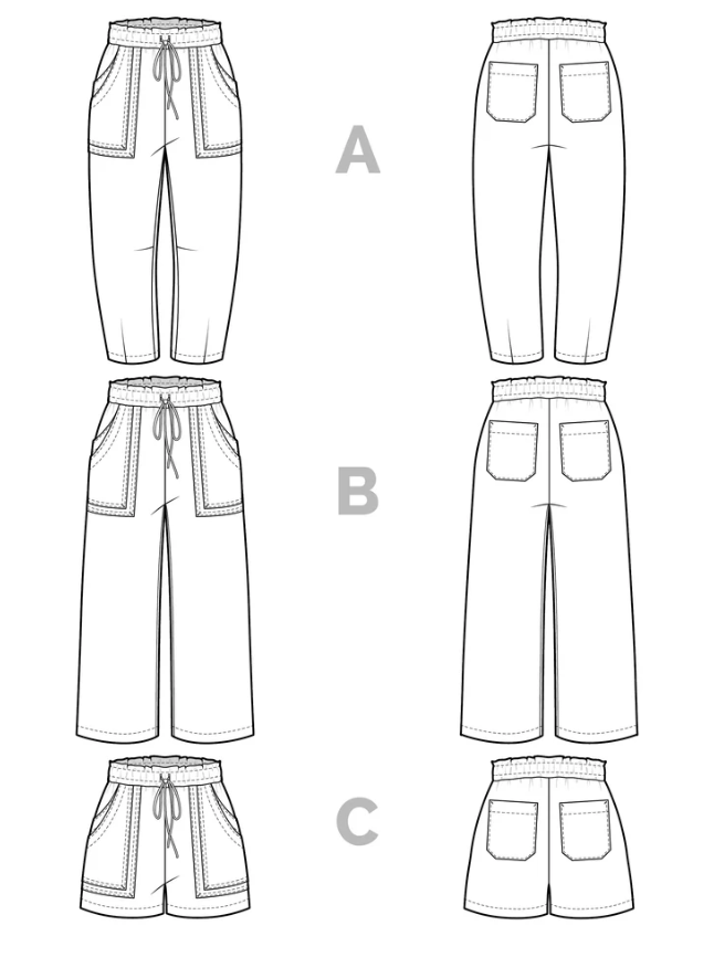 Sepia Pants & Shorts Size 0-20 | Paper Pattern