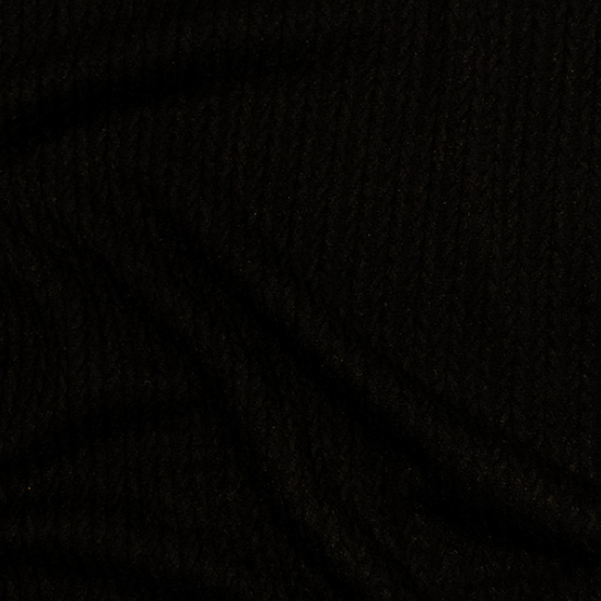 Faux Cable Knit Black 1.2m