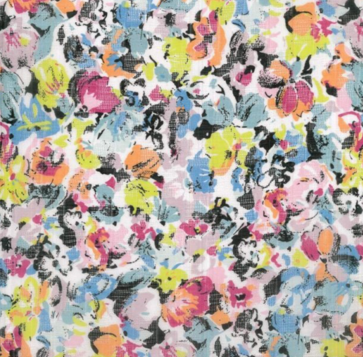 Floral Polyester 1.1m Remnant
