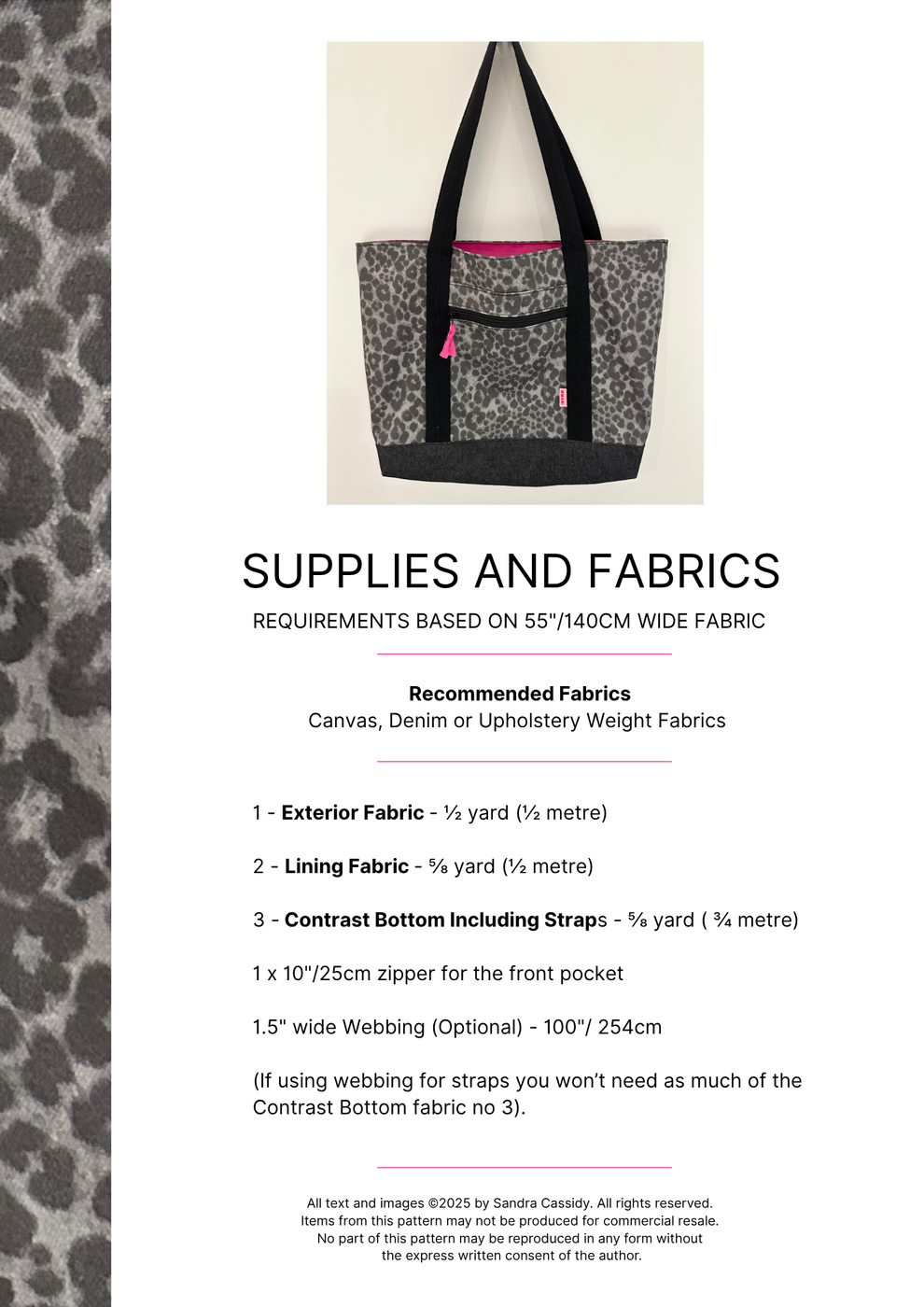 Ferry Tote Pattern (PDF) – Sew Confident Dundee