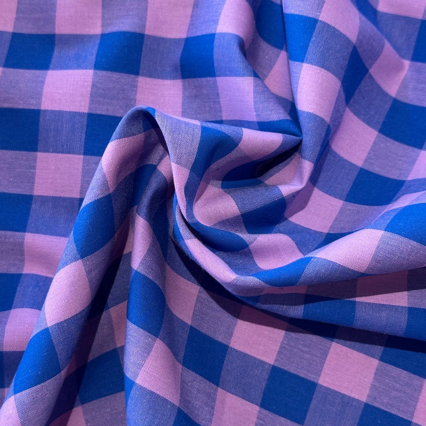 Blue & Lavender Yarn Dyed 100% Cotton