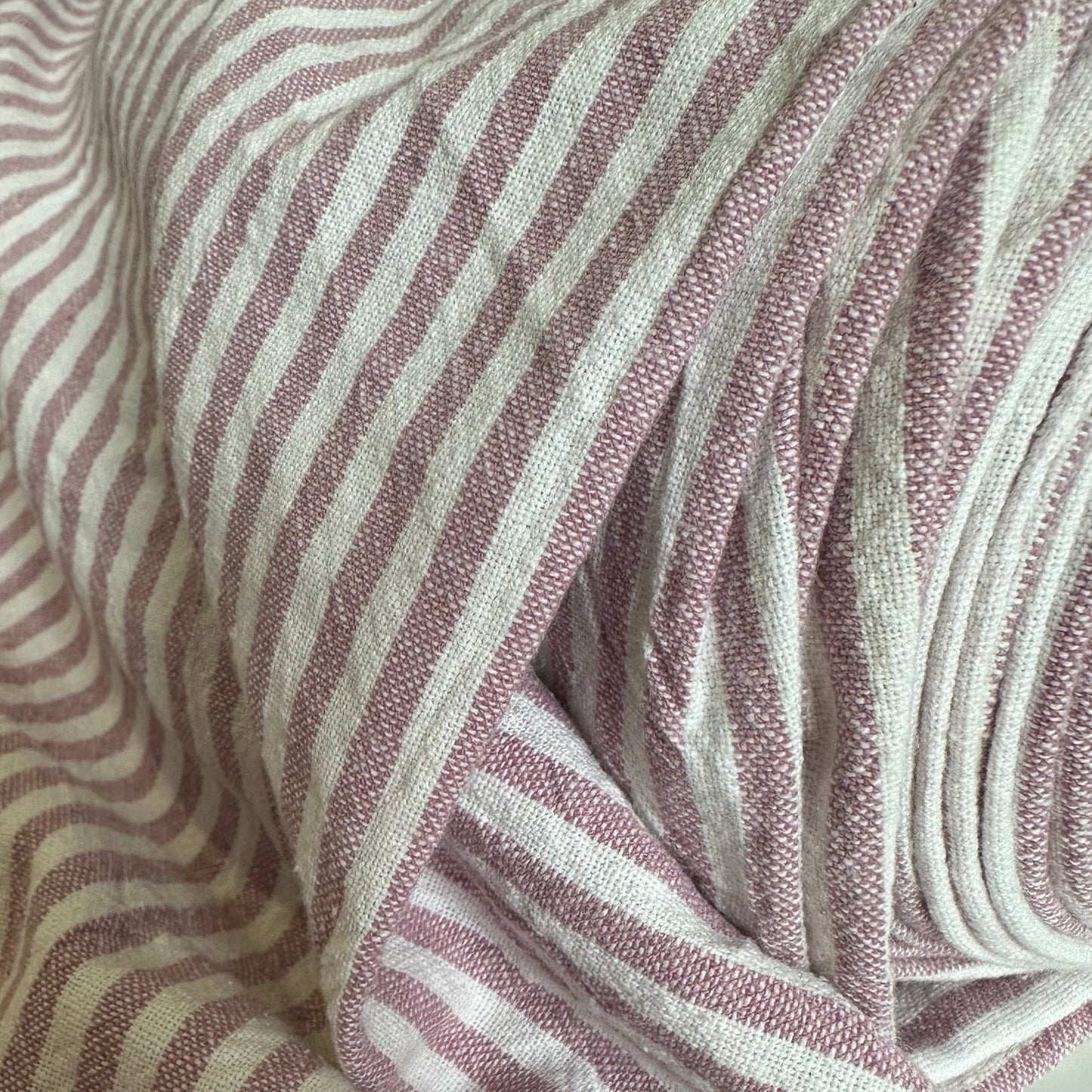 Organic Stripes | Soft Pink and White
