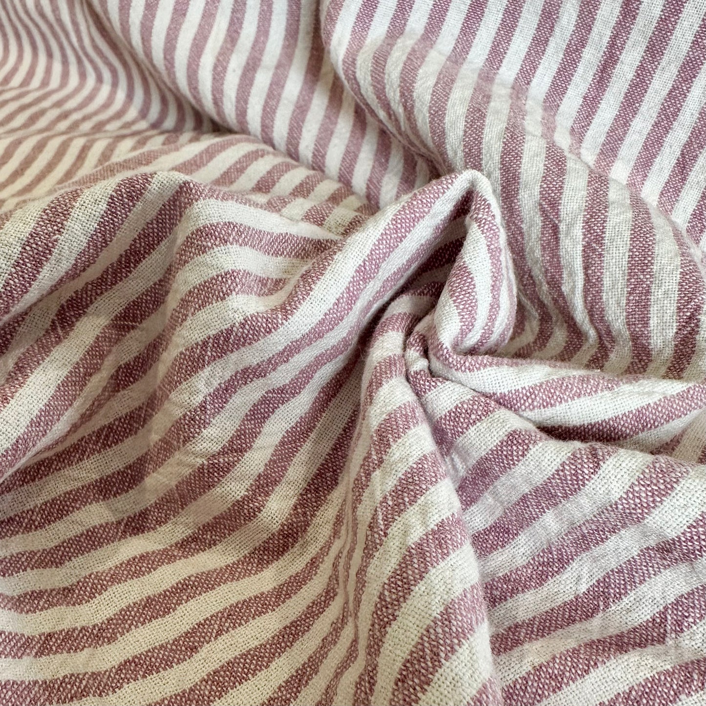 Organic Stripes | Soft Pink and White