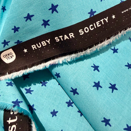 Starry in Turquoise by Alexia Marcelle Abegg | Cotton