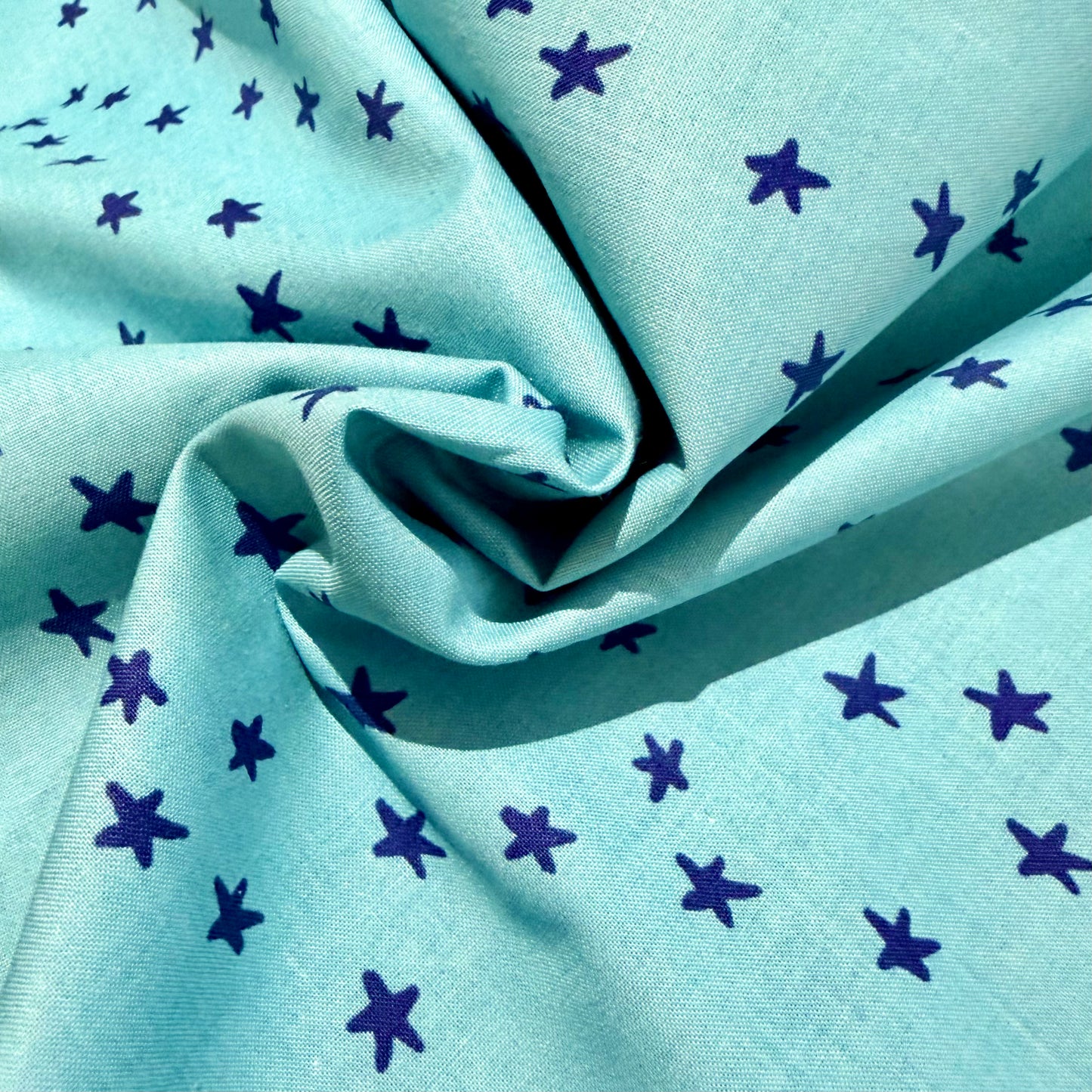 Starry in Turquoise by Alexia Marcelle Abegg | Cotton