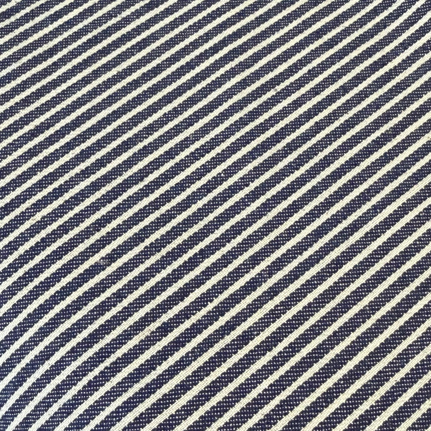 Denim Stripe | White and Dark Blue