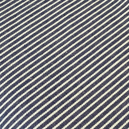 Denim Stripe | White and Dark Blue