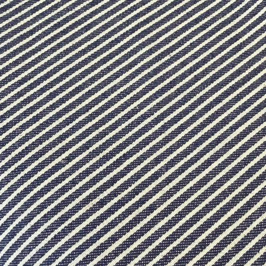 Denim Stripe | White and Dark Blue