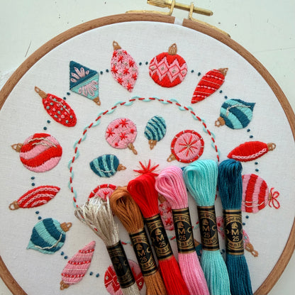 Bauble Mania Festive Embroidery Kit *PRE ORDER*