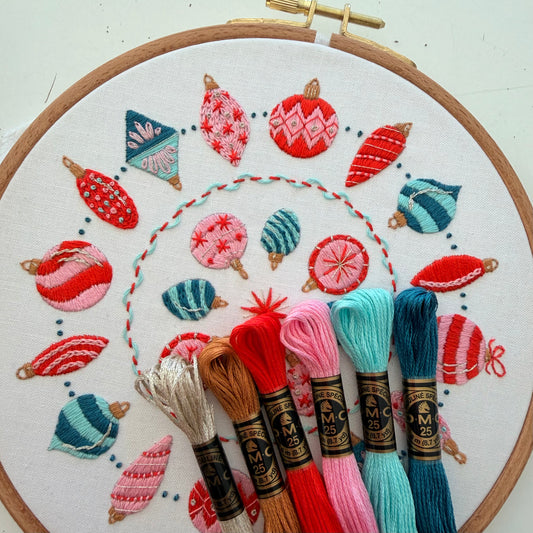 Bauble Mania Festive Embroidery Kit *PRE ORDER*