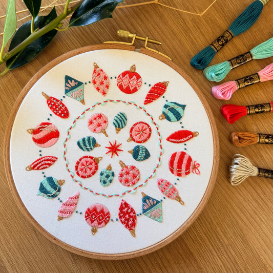Bauble Mania Festive Embroidery Kit *PRE ORDER*