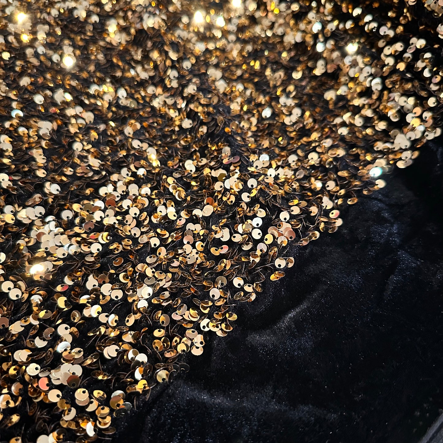 Plush Sequin Velour | Gold