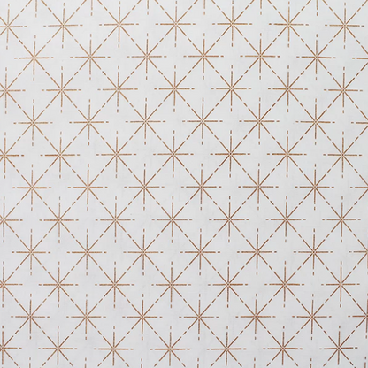Geometric Rose Gold Stars White | Poplin