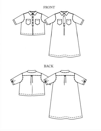 The Scout Top and Dress Size 6-18 | Paper Pattern