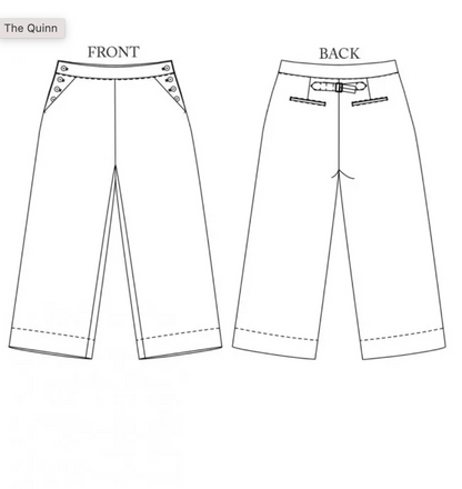 The Quinn Trousers Size 6-18 | Paper Patterns