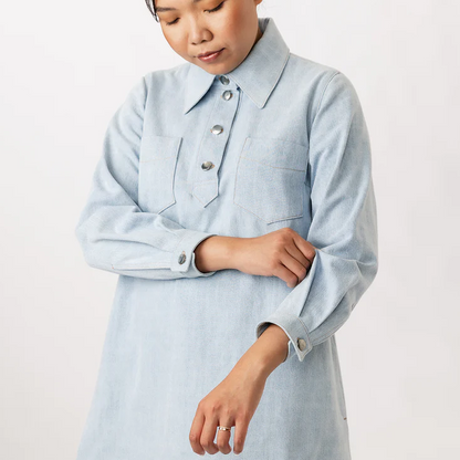 Loviisa Denim Dress Size 4-28 | Paper Pattern