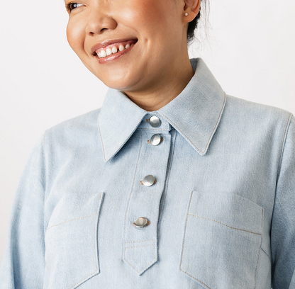 Loviisa Denim Dress Size 4-28 | Paper Pattern