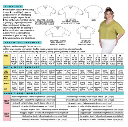 Samara Top Size 6-34 | Paper Pattern
