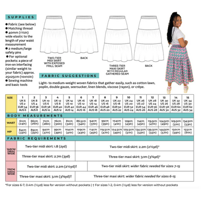 Luella Skirt Size 6-34 | Paper Pattern