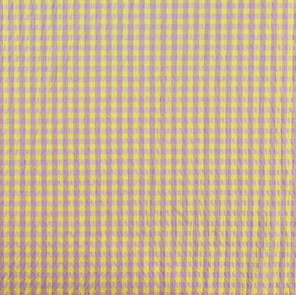 Rowan Gingham Seersucker | Lilac & Yellow 1.75m Remnant