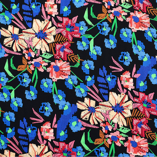 Jamelia Viscose Crepe | Black