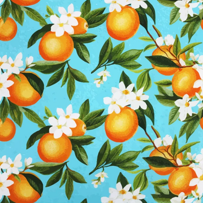 Fresh Oranges | Linen Mix