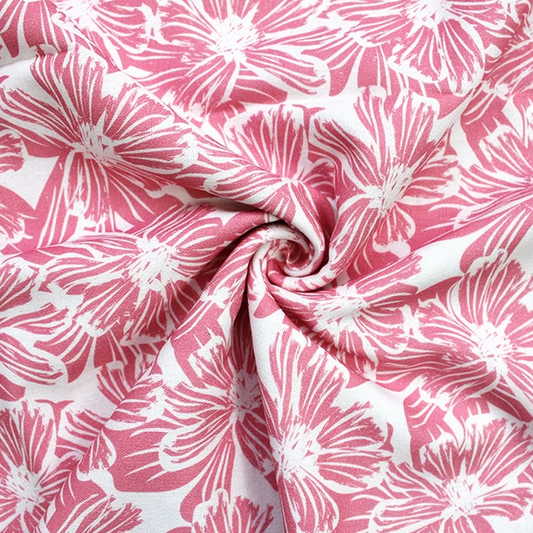 Pink Flower | Linen Mix