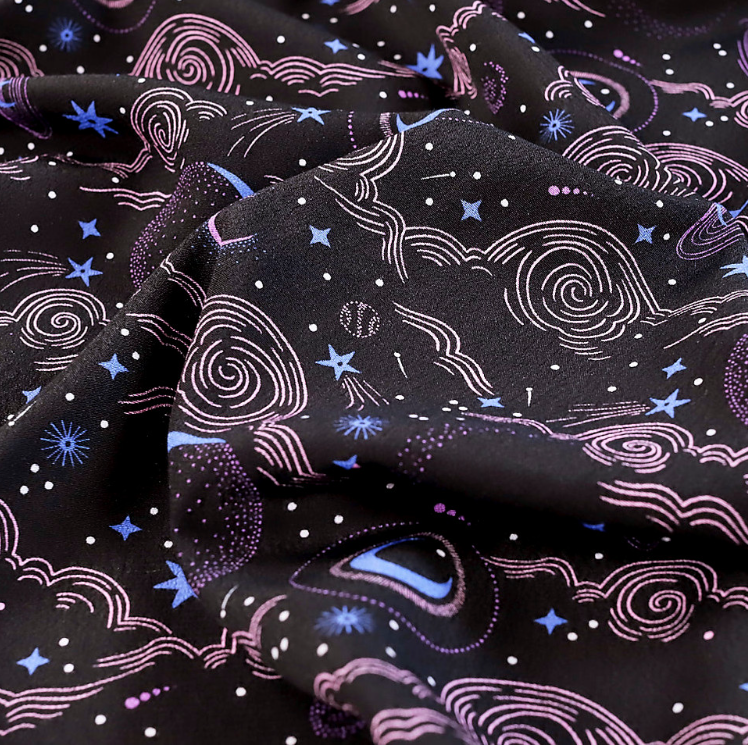 Cosmo Viscose Crepe - Black