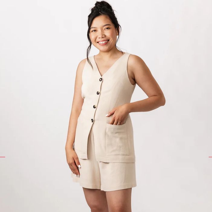 Asteri Dress & Vest Size 4-28 | Paper Pattern