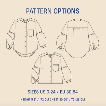 Puff Shirt Size 0-24 | Paper Pattern