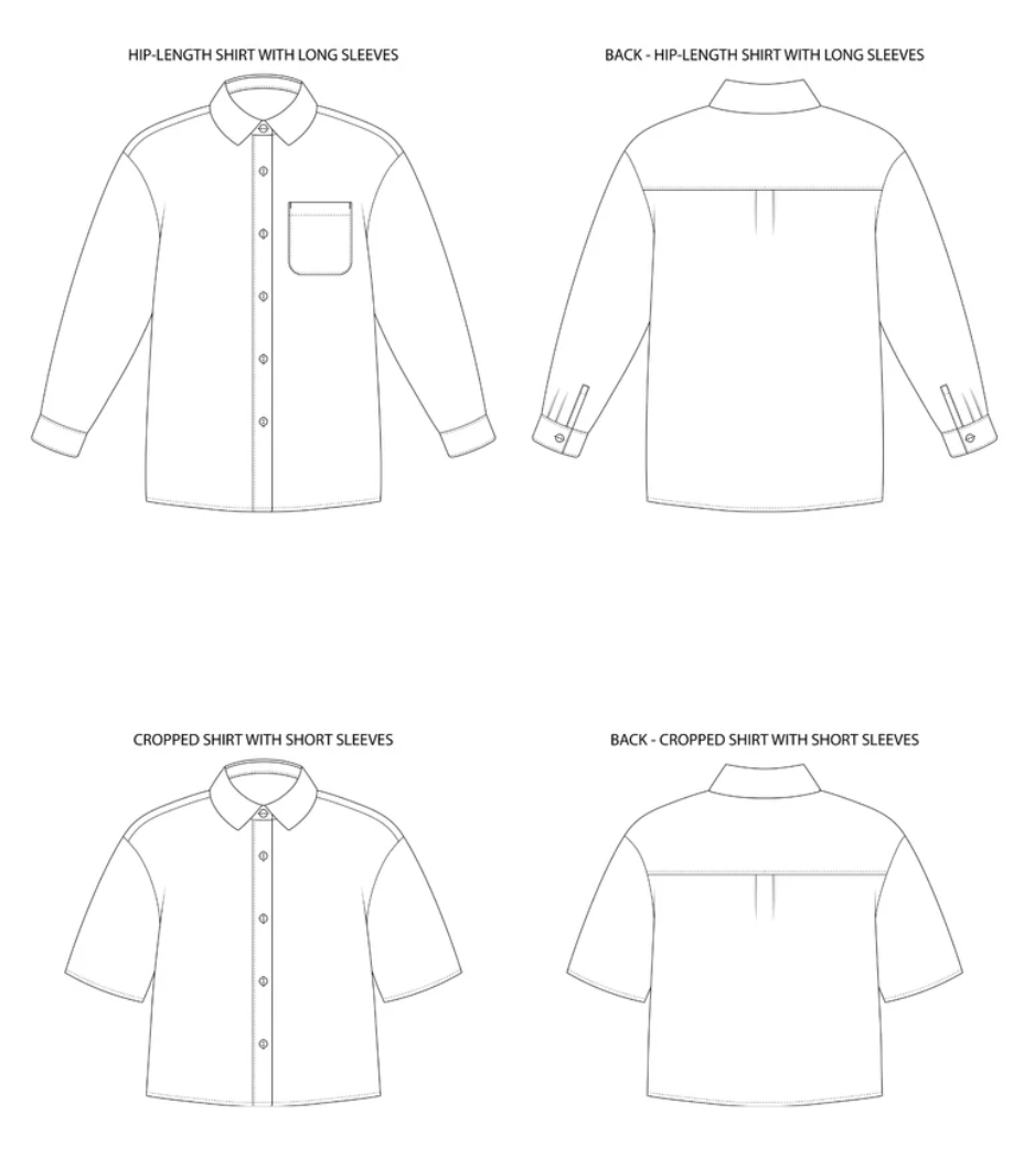Frida Shirt Size 6-34 | Paper Pattern