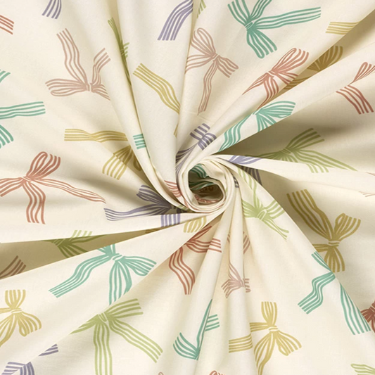 Small Folk Bow Print | Cotton Poplin