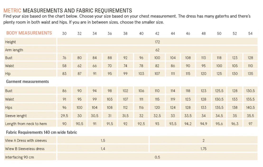 City Dress Size 0-24 | Paper Pattern