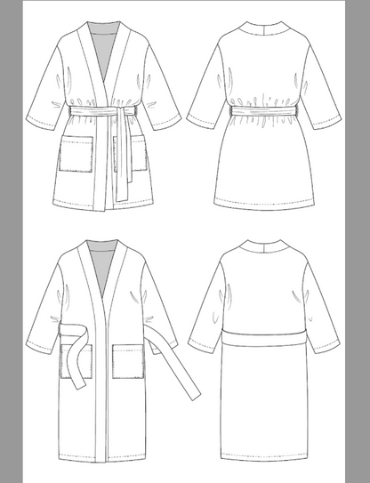 Lahja Unisex Dressing Gown Size XS-XXL | Paper Pattern