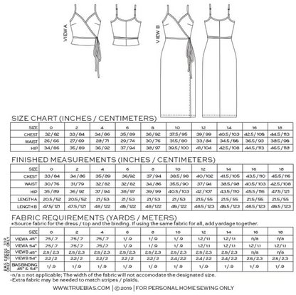 Calvin Wrap Dress and Top 0-18 | Paper Pattern