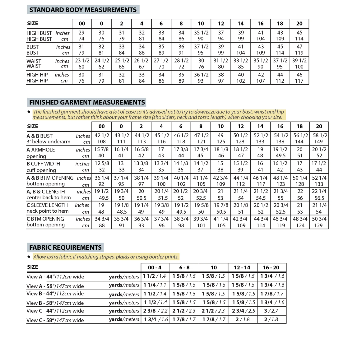Revel Topper Size 00-20 | Paper Pattern