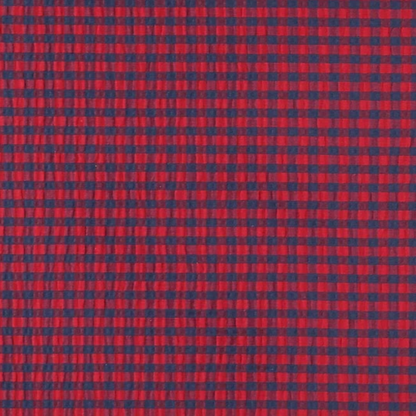 Rowan Gingham Seersucker | Claret and Navy